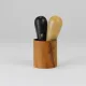 Carl Aubock II "The Bombs" salt and pepper shakers, walnut & horn, 1950s