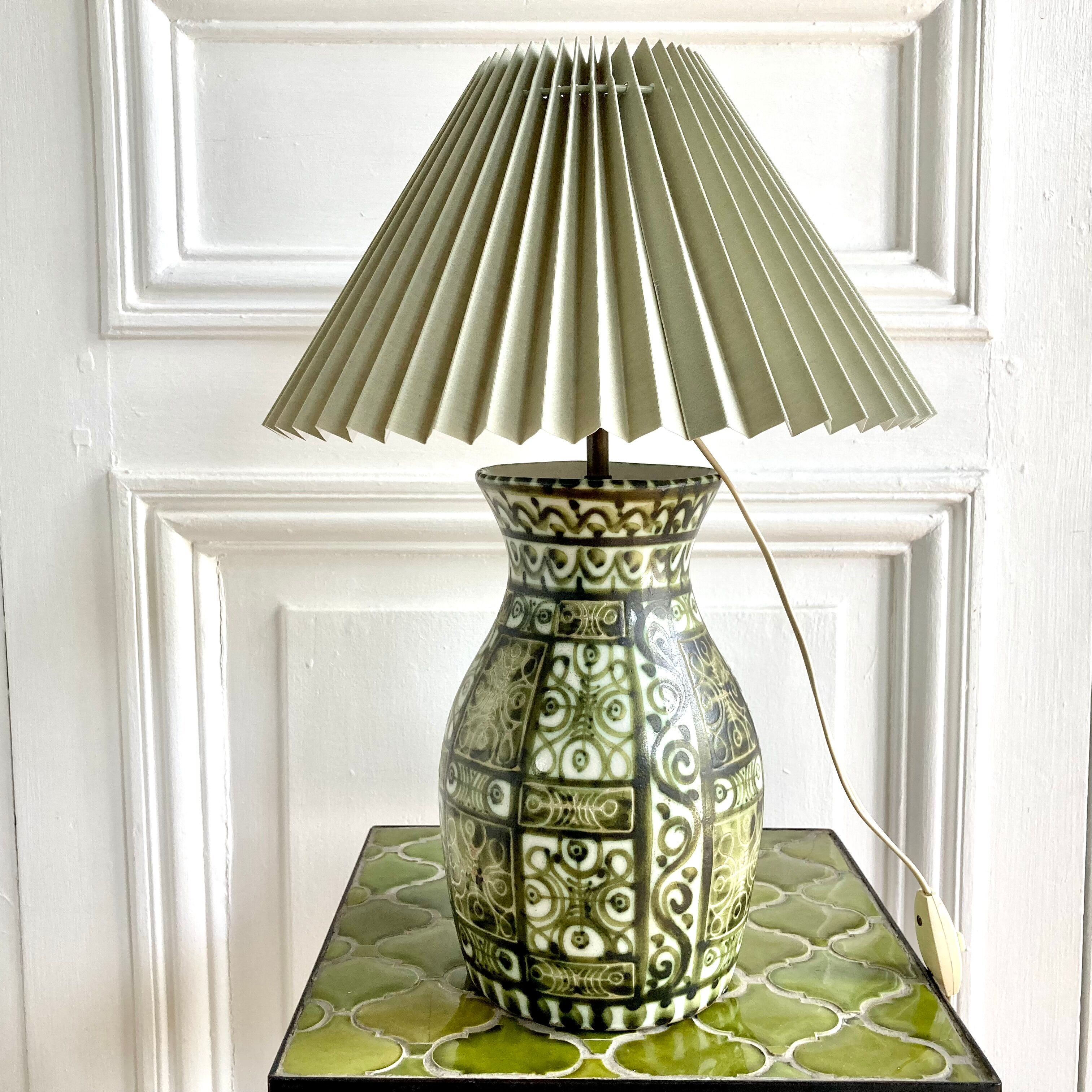Ceramic lamp signed André Horellou 1960 Keraluc