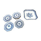 Glass underside and ceramic ramekin Gien France 60s