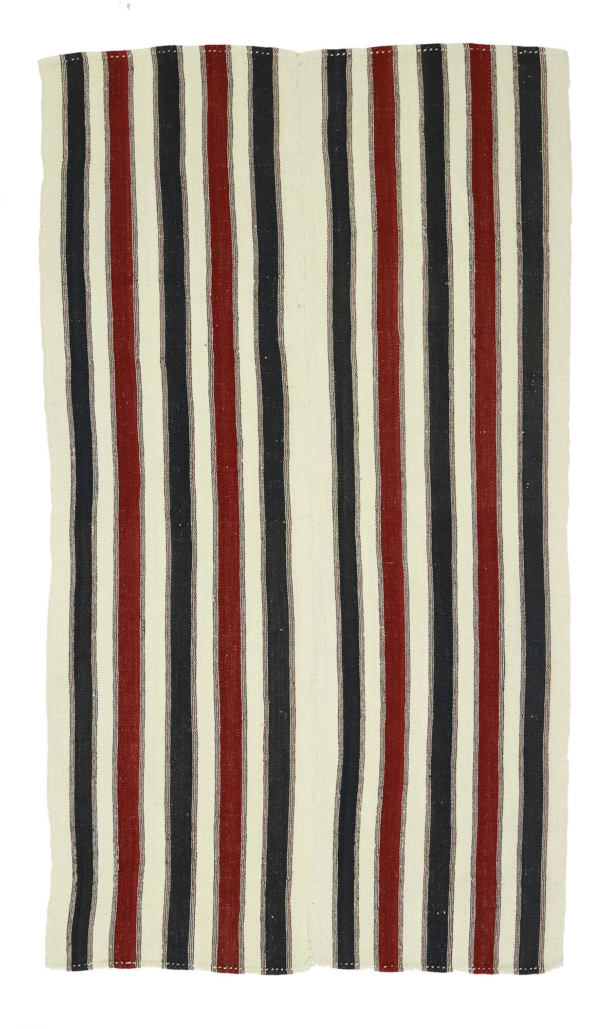 Grand Turkish Kilim Konya 108x182 cm Vintage Striped Handwoven