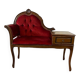 Banquette baroque vintage / banc téléphone / chaise avec petite table