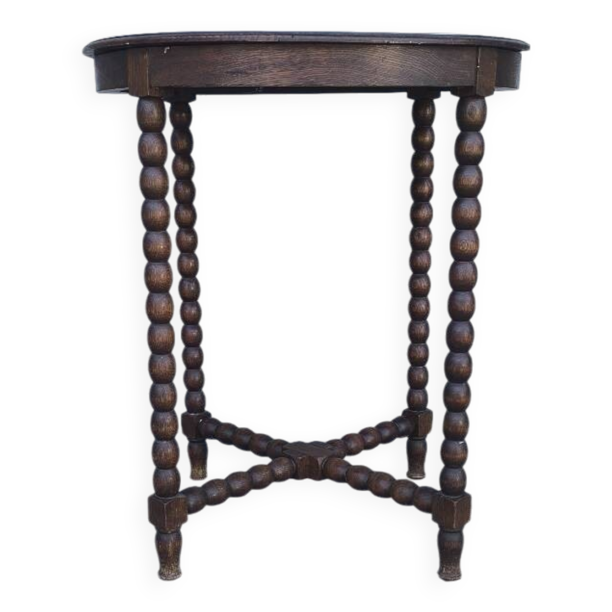 1930s turned wood side table