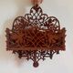Carved wooden letter holder