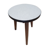 Wooden and formica tripod coffee table