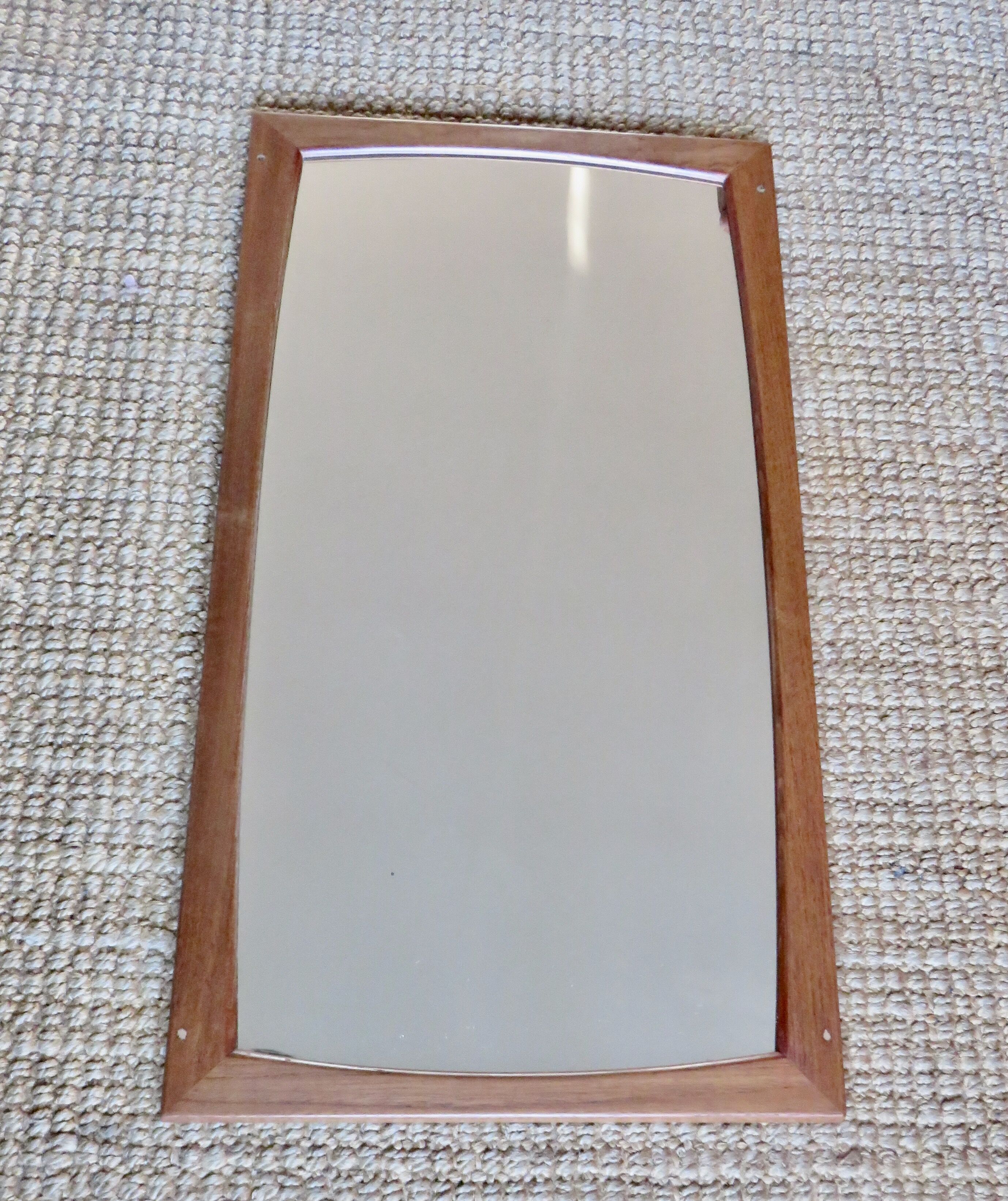 Teak mirror by Aksel Kjersgaard. Denmark 1965