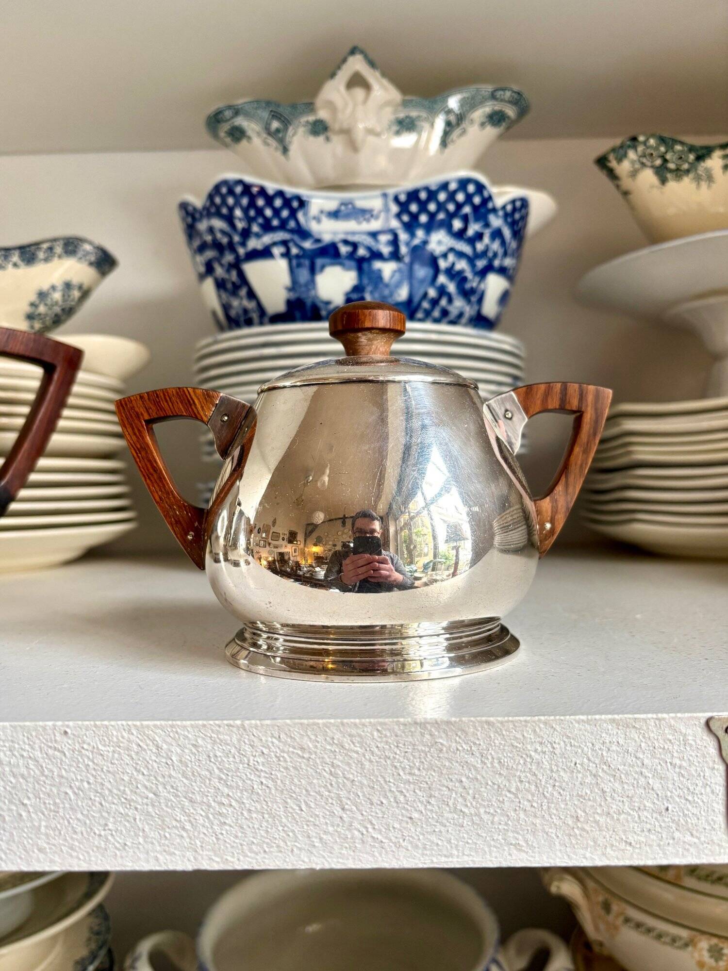 Service à café et thé 4 pièces ercuis en métal argenté, vers 1930