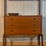 Freestanding teak storage unit, Vintage Scandinavian 1960s