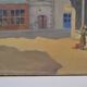 Louis Georges ALATERRE (19th-20th century) "La halle de Martel (Lot)" Oil on canvas signed
