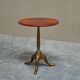 Antique wooden and brass side table, 19th century.