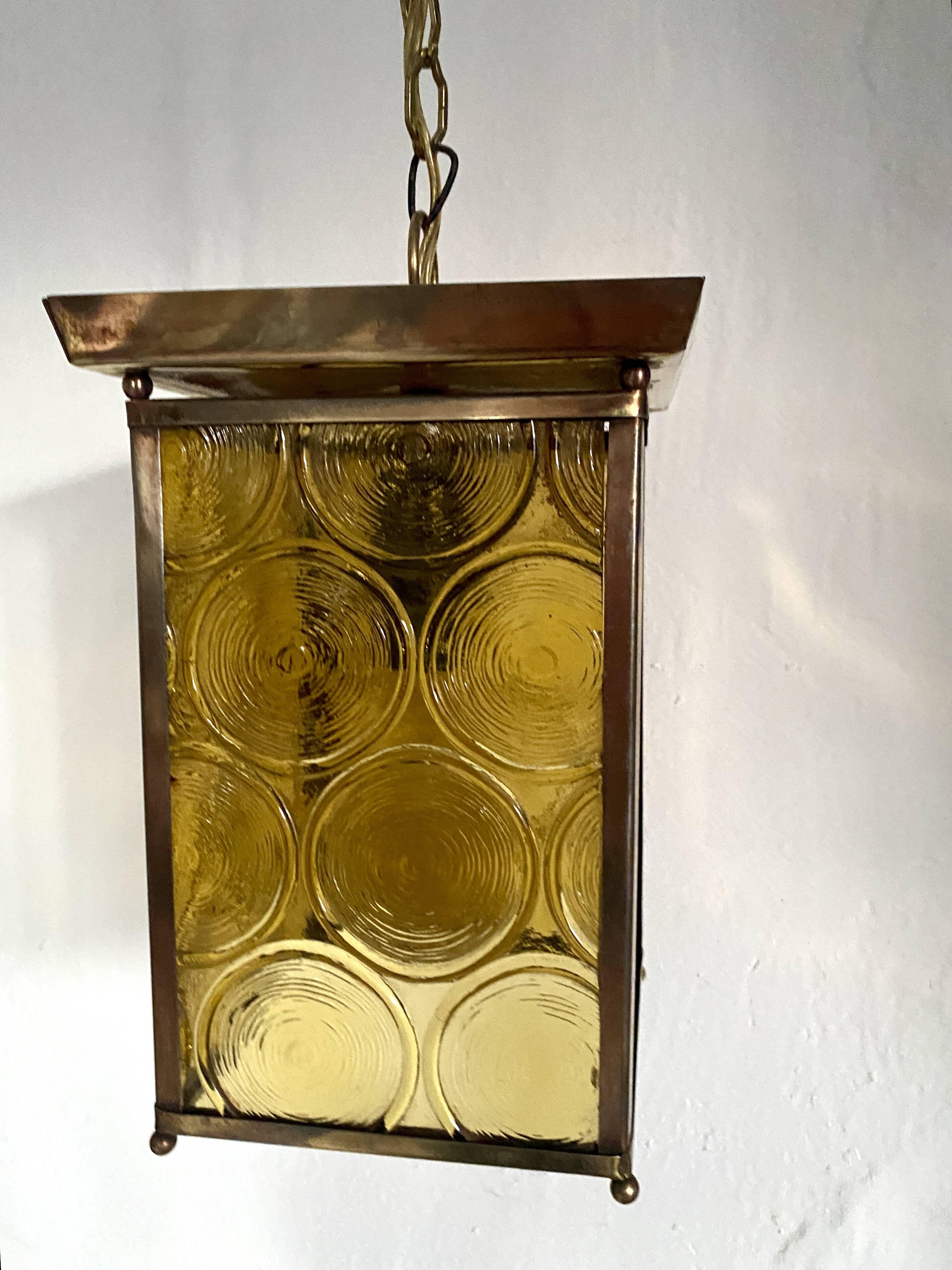 Chain pendant light, glass from the 59s