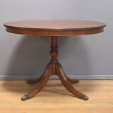 English Style Mahogany Extendable Pedestal Table - 1960