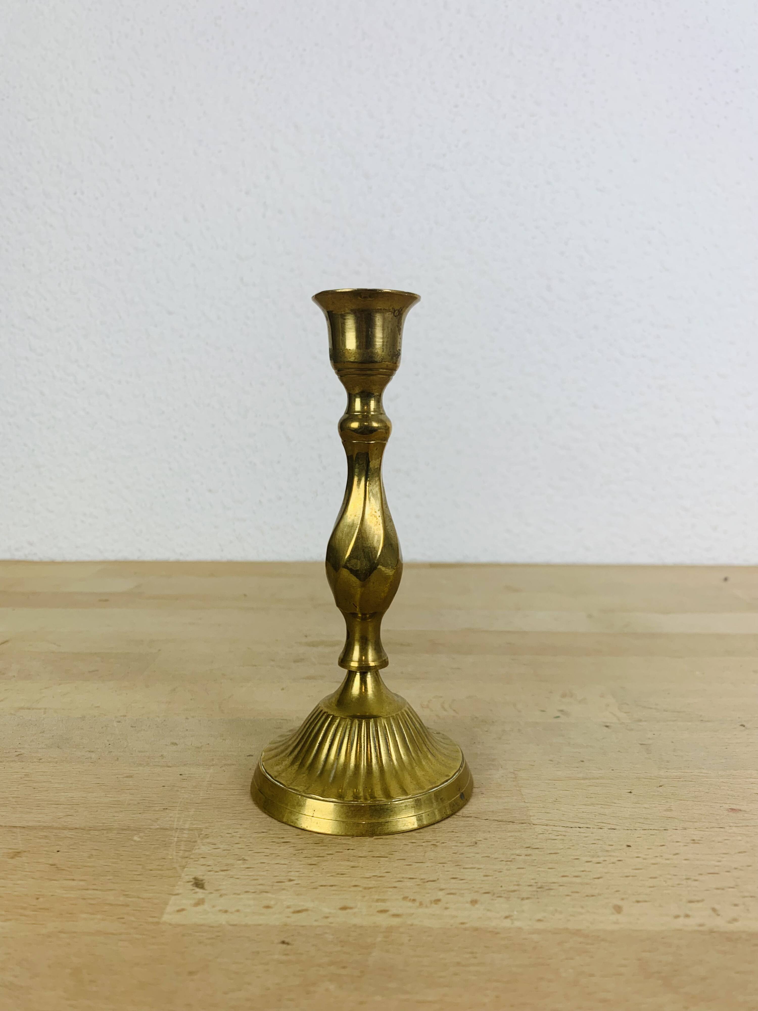 Bougeoir laiton doré vintage
