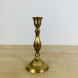 Vintage gold brass candle holder