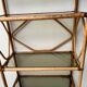 Showcase shelf in vintage smoked glass bamboo