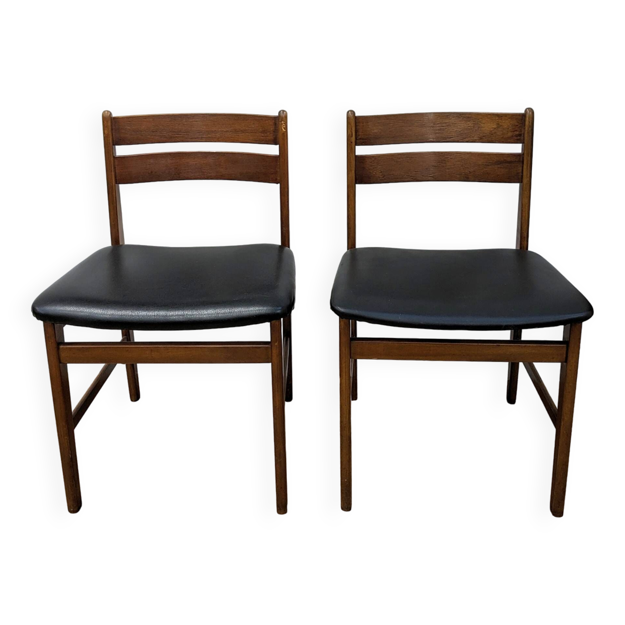 Set of 2 minimalist black chairs