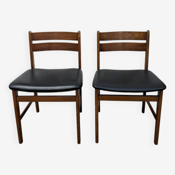 Set of 2 minimalist black chairs