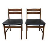 Set of 2 minimalist black chairs