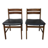 Lot de 2 chaises minimalistes noires