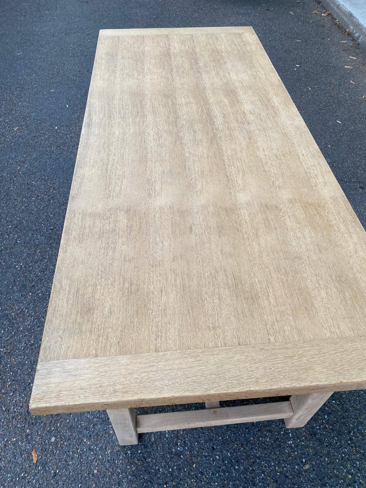 Renovated 19th century farmhouse dining table with drawer 200cm