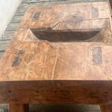 Brutalist coffee table made of solid wood