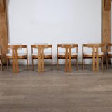 Pigreco Dining Chairs By Afra & Tobia Scarpa With Bentwood Frames, Set Of S