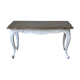 Table basse chêne piètement blanc