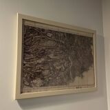 Framed Reprinted Old Map of Nice from 1880