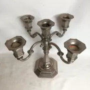 Silver-plated candle holder with 5 lights - late 20th century vintage