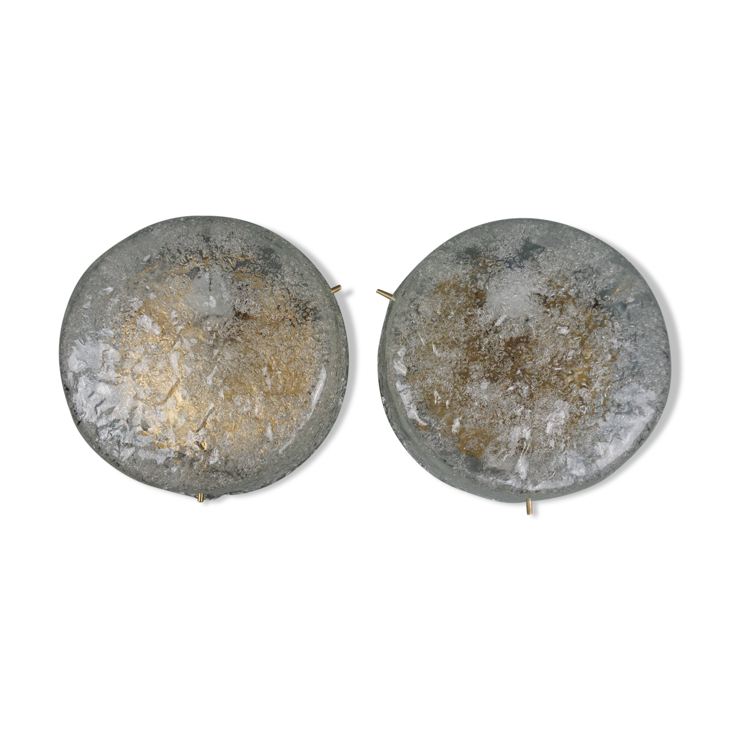 Set of two ceiling lamps with glazed glass by Kaiser Leuchten