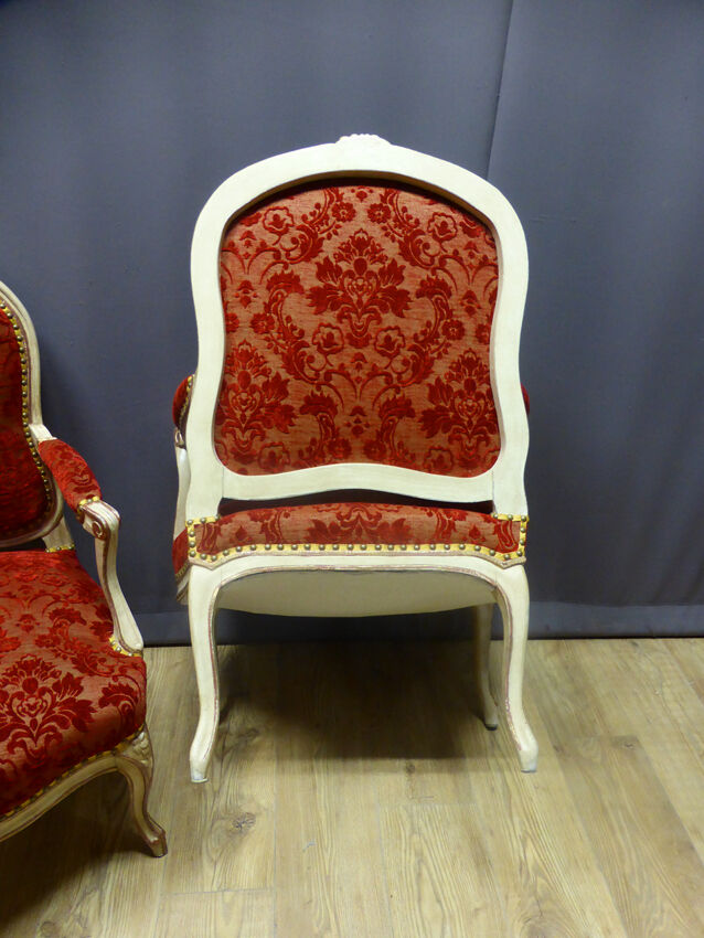Pair of chairs style Louis XV XIX