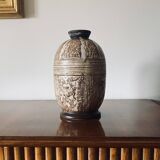 Louis Auguste Dage, Art Deco unique ceramic vase, France 1930