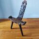 Chaise tripode brutaliste 1960