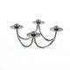 Set of silver-plated candlesticks by Berg Denmark with square bases, 1970s