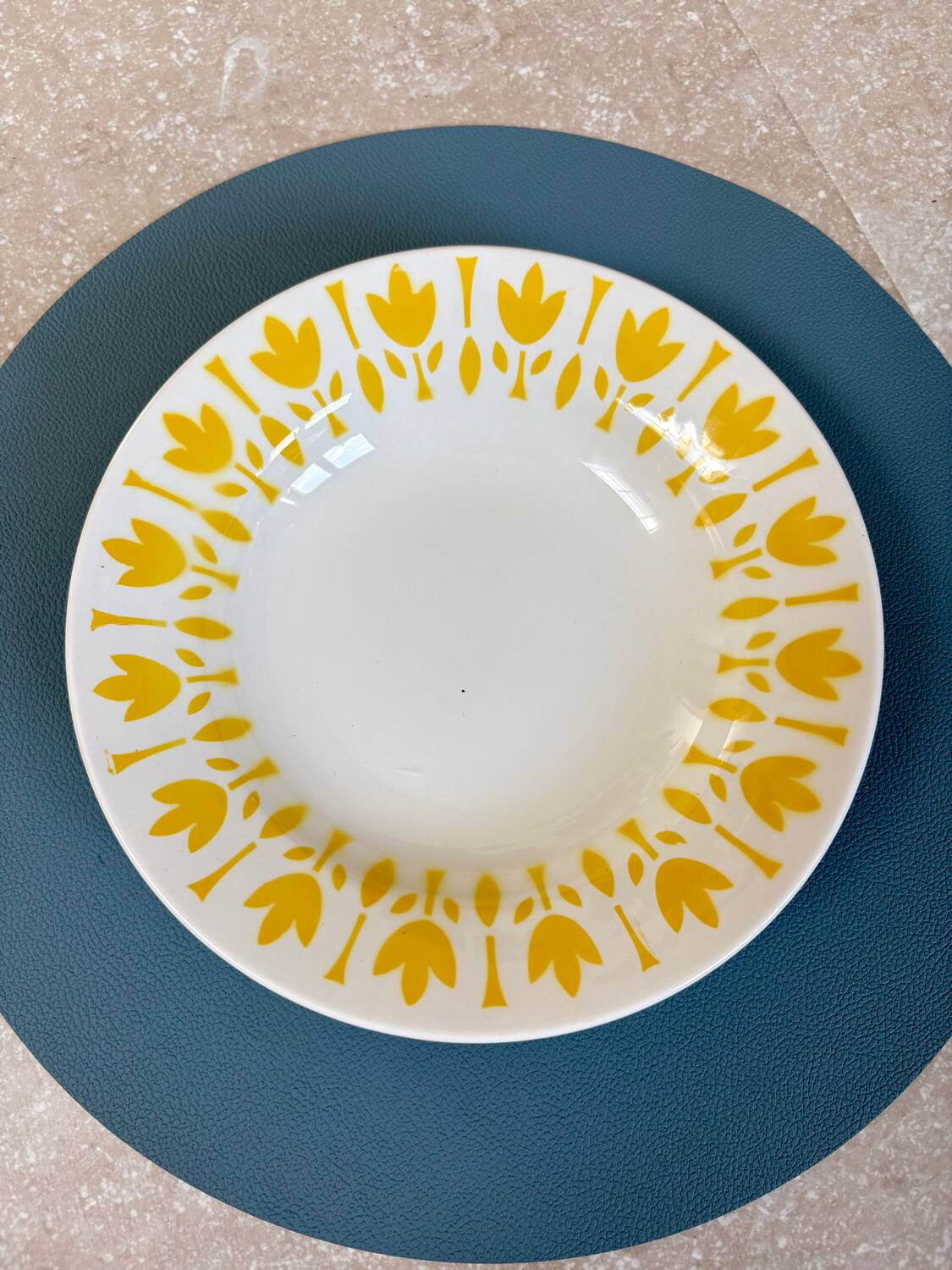 Set of 5 deep plates Lys Digoin Sarreguemines