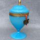 Blue Florentine opaline box gilded metal frame