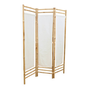 Paravent bambou 3 cadres - beige