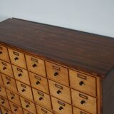Dutch Beech Industrial Apothecary / Workshop Cabinet, circa 1950s