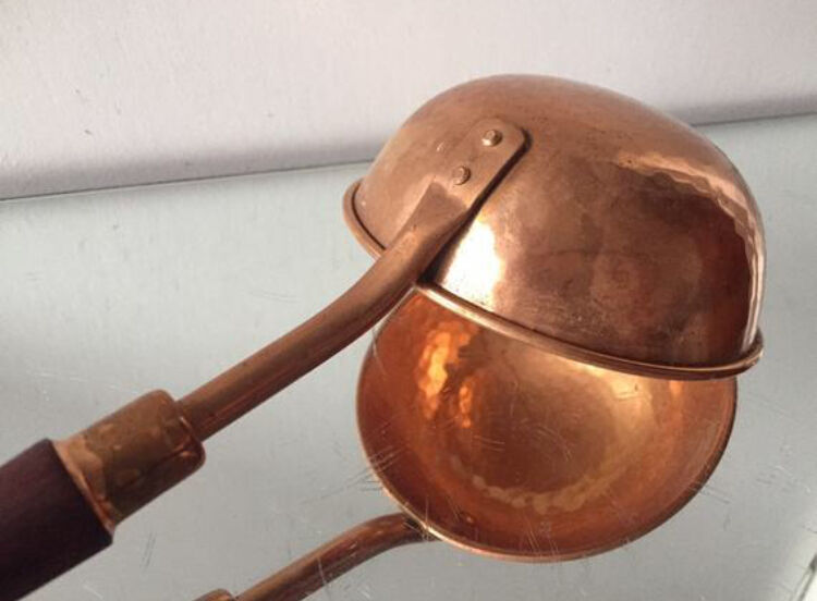 Copper ladle with rosewood handle mid century denmark