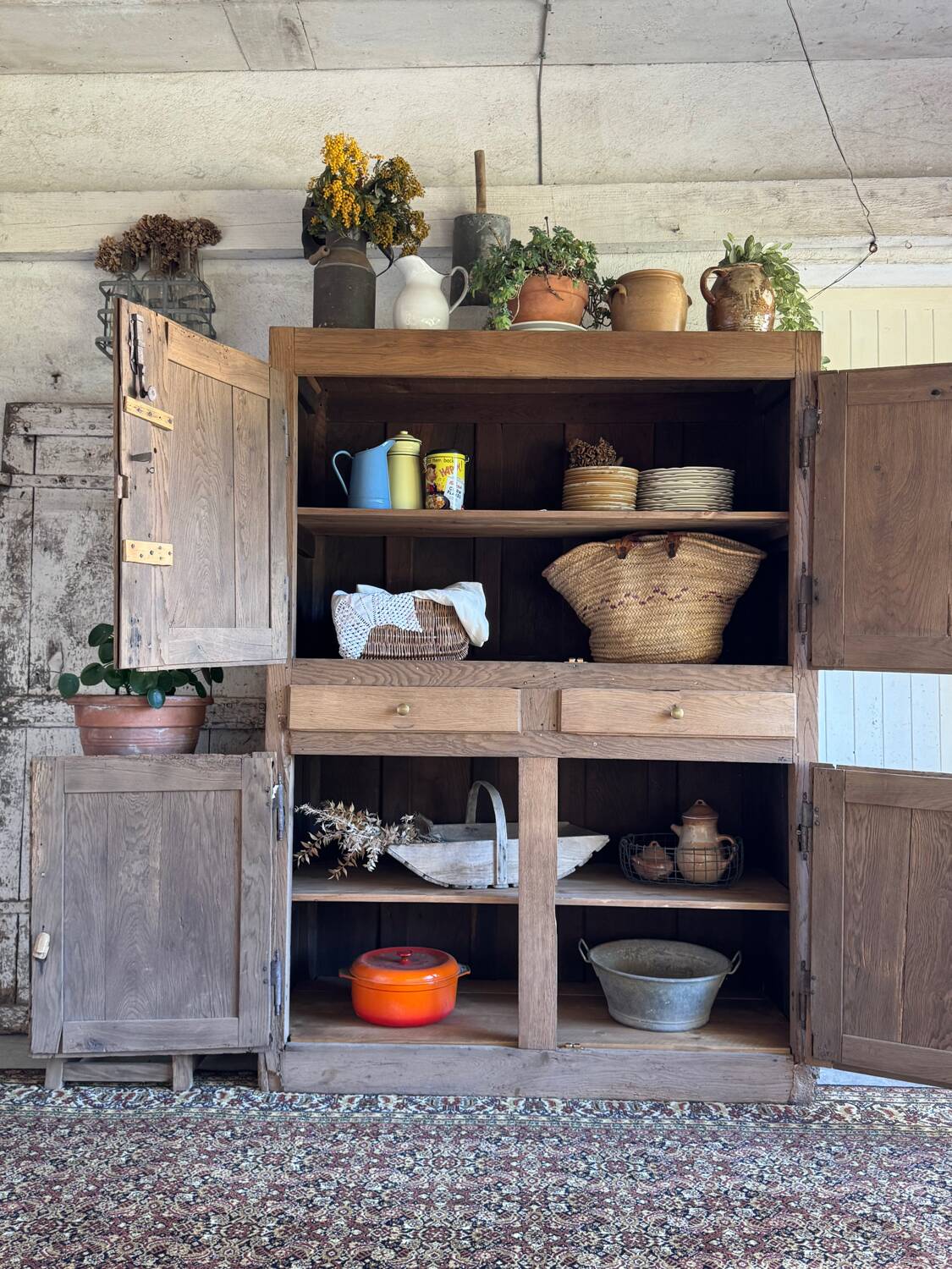 The rustic oak dresser