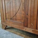 French Art Deco Wardrobe – 1930s – Solid Beech Storage