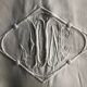 Similar listings: Antique cotton sheet embroidered with the monogram MF