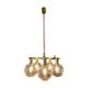 Five-globe brass chandelier by Hans-Agne Jakobsson