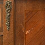 Transition style half-moon chest of drawers