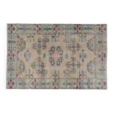 Flower Design Oushak Carpet