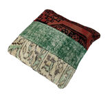 Turkish patchwork rug cushion cover 40x40 cm