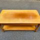 Vintage solid wood coffee table with 2 drawers 1960