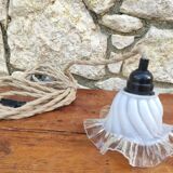 Lampe baladeuse globe vintage en verre tulipe
