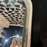 Fiberglass backlit mirror Italy 70s