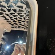 Miroir rétroéclairé en fibre de verre Italie années 70