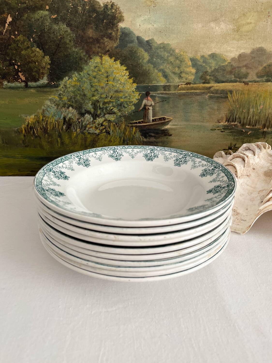 10 earthenware soup plates "Cahors" Saint Amand